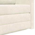 vidaXL Canapé-Lit Crème 124 x 204 x 61 cm Velours