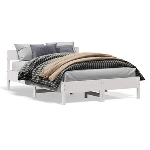 vidaXL Cadre de lit sans matelas blanc 120x200 cm bois de pin massif