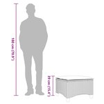 vidaXL Tabourets jardin coussins 2 Pièces beige 55x55x36cm résine tressée