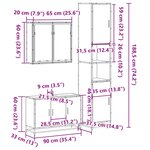vidaXL Ensemble de meubles de salle de bain 3 Pièces Chêne marron