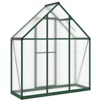 vidaXL Serre avec cadre de base vert 169x58x195 cm aluminium