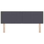 vidaXL Tête de lit avec tête de lit Gris foncé 160 cm Cuir synthétique