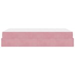 vidaXL Cadre de lit avec matelas Rose 120 x 190 cm Velours