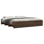 vidaXL Cadre de lit sans matelas chêne marron 180x200 cm