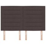 vidaXL Tête de lit avec tête de lit Marron foncé 140 cm tissu