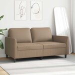 vidaXL Canapé à 2 places Cappuccino 140 cm Similicuir