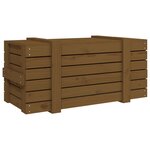 vidaXL Boîte de rangement Marron miel 91x40 5x42 cm Bois massif pin