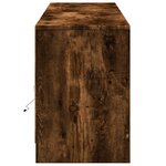 vidaXL Meuble TV avec LED chêne fumé 180x34x50 cm bois d'ingénierie