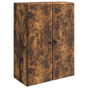 vidaXL Armoire Murale 66 x 34 5 x 90 cm Bois d'ingénierie Chêne fumé