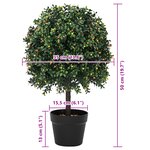 Arbre artificiel vidaXL avec fruits et pot 35x50 cm Vert