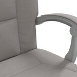 vidaXL Fauteuil inclinable de bureau Taupe Tissu