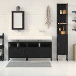 vidaXL Ensemble de meubles de salle de bain de 4 pièces Chêne noir