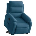 vidaXL Fauteuil inclinable bleu velours