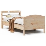 vidaXL Cadre de lit sans matelas 90x200 cm bois de pin massif