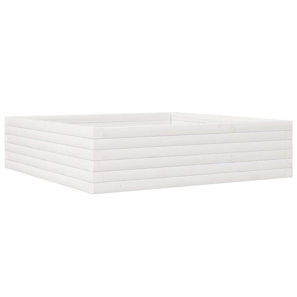 vidaXL Jardinière blanc 90x90x23 cm bois de pin massif