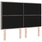 vidaXL Tête de lit LED avec bandes LED Taupe 144 cm tissu