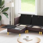 vidaXL Canapé modulaire avec rangement 6 Pièces Marron foncé Tissu