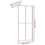 vidaXL Paroi de douche avec verre ESG transparent rouge 100x195 cm
