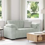 vidaXL Canapé causeuse gris clair 120 cm velours