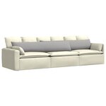 vidaXL Coussins de canapé 2 Pièces Gris 200 x 40 cm tissu