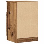 vidaXL Table de chevet vieux bois 40x36x65 cm bois d'ingénierie