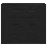 vidaXL Haut de buffet Chêne noir 80 x 33 x 150 cm Bois d'ingénierie