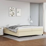 vidaXL Cadre de lit sans matelas crème 200x200 cm similicuir