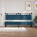 vidaXL Tête de lit suspendue Bleu Velours