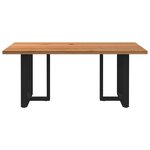 vidaXL Table à manger marron clair bois de chêne massif rectangulaire