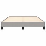vidaXL Cadre de lit sans matelas gris clair 140x190 cm tissu