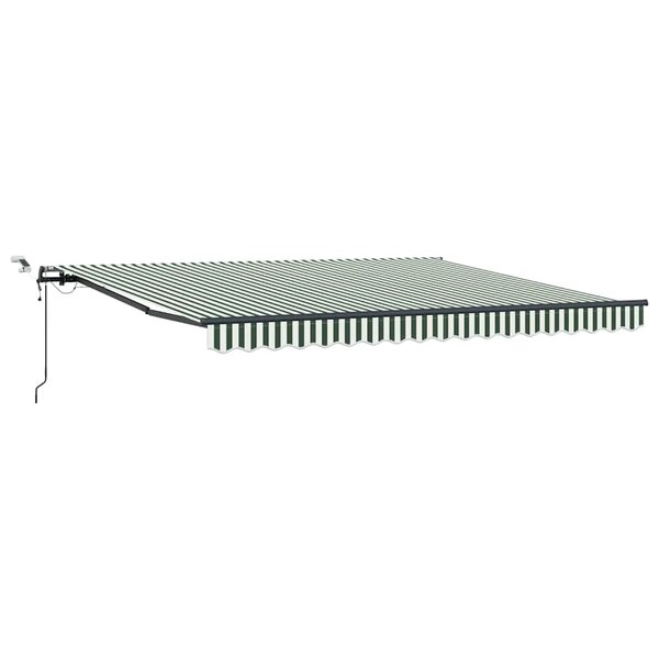 vidaXL Auvent Rétractable with Vert et blanc 400 × 300 cm tissu