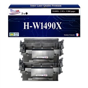 T3AZUR -2x Toners compatibles avec HP W1490X (149X) pour HP LaserJet Pro 4002d  4002dn  4002dw