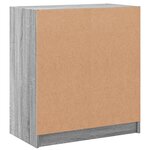 vidaXL Armoire latérale avec portes en verre sonoma gris 68x37x75 5 cm