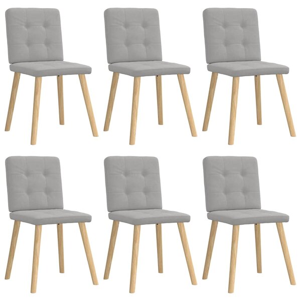 vidaXL Chaises à manger lot de 6 gris nuage tissu