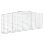 vidaXL Paniers à gabions arqués 9 Pièces 400x50x140/160 cm Fer galvanisé