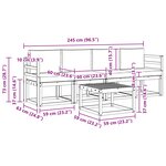 vidaXL Ensemble de canapés d'extérieur 5 pc Blanc et crème