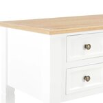 vidaXL Bureau Blanc 109 5 x 45 x 77 5 cm Bois