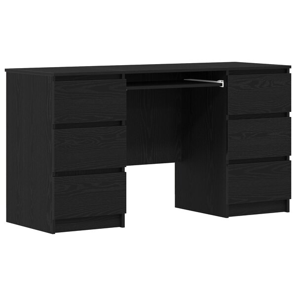 vidaXL Bureaux 2 Pièces Chêne Noir 140x50x76 cm Bois d'ingénierie