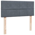 vidaXL Cadre de lit ottoman et matelas gris foncé 120x200 cm velours