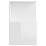 vidaXL Table de chevet blanc brillant 35x35x55 cm bois d'ingénierie