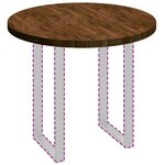 vidaXL Plateau de table Marron foncé Ø 90 x 4 cm Bois de chêne massif