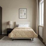 vidaXL Duvet complet toute l'année Matelassé Crème 140 x 200 cm