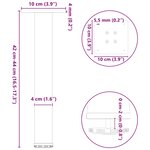 vidaXL Pieds de table basse 4 pièces Blanc 42-44 cm Acier