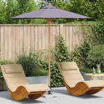 vidaXL Parasol de jardin Gris foncé 217 x 217 x 230 cm Bambou