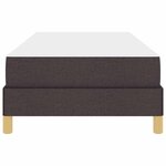 vidaXL Lit à ressorts avec matelas Marron foncé 90 x 190 cm tissu