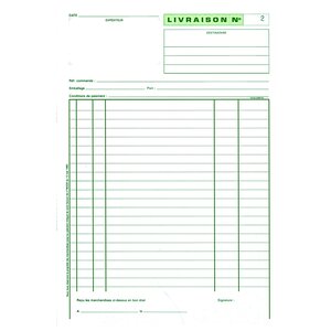 Cahier de livraison manifold exacompta autocopiant a4 50 pages double exemplaires