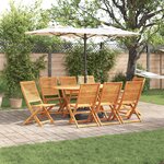 vidaXL Ensemble de dîner de jardin 9 pièces en bois massif acacia