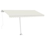 vidaXL Jeu de poteaux d'auvent blanc 450x245 cm fer