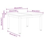 vidaXL Table basse Gris Sonoma 60 x 60 x 36 cm Bois d'ingénierie