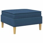 vidaXL Pouf avec Rangement Bleu Tissu
